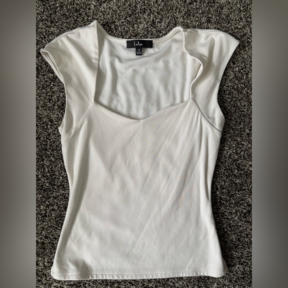 Lulu's white Cap Sleeve  Top